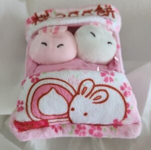 Cherries blossom bunny plush toy pillow stuffed animal